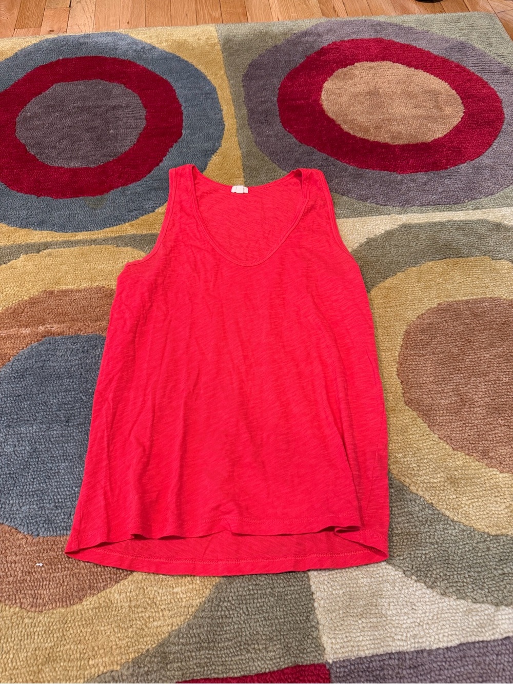 J. Crew Red Loose Tank Top 100% Cotton Lightweight Material Women’s Size Small